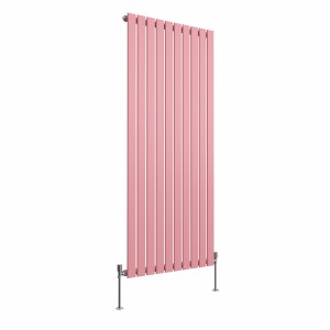 Karlstad 1600 x 682mm Rose Pink Single Vertical Flat Panel Designer Radiator
