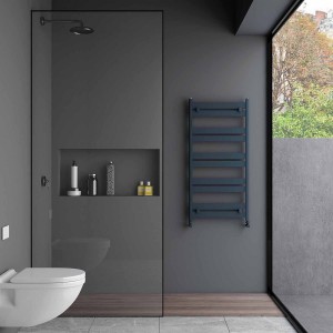 Carisa Ligne 1015 x 480mm Anthracite Designer Aluminium Towel Rail