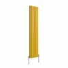 Norden 1800 x 355mm Zinc Yellow Double Oval Column Vertical Designer Radiator