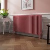 Bern 600 x 1190mm Rose Pink Four Column Horizontal Traditional Radiator