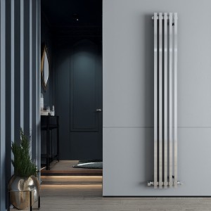 Carisa Zara 1800 x 260mm Chrome Plated Designer Steel Radiator