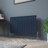Karlstad 600 x 1022mm Sapphire Blue Single Horizontal Flat Panel Designer Radiator