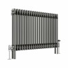 Bern 600 x 1010mm Traditional Raw Metal Double Horizontal Column Radiator