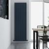 Carisa Monza Double 1800 x 565mm Anthracite Designer Aluminium Radiator