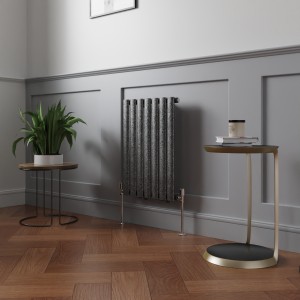 Norden Black Silver Horizontal Column Coloured Radiator - Choice of Size