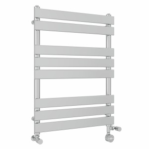 Juva 800 x 600mm Dual Fuel Chrome Flat Panel Thermostatic Touch Control Electric Heated Towel Rail