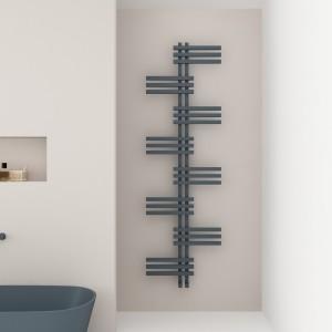 Carisa Unico 1740 x 500mm Anthracite Designer Aluminium Towel Rail