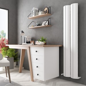 Carisa Nixie 1800 x 415mm White Designer Aluminium Radiator
