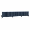 Classic  450 x 2514mm Farrow & Ball Hague Blue Triple Column Cast Iron Radiator - 40 Sections