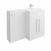 Calm White Right Hand Combination Vanity Unit Set with Concealed Cistern (No Toilet) - 1100mm