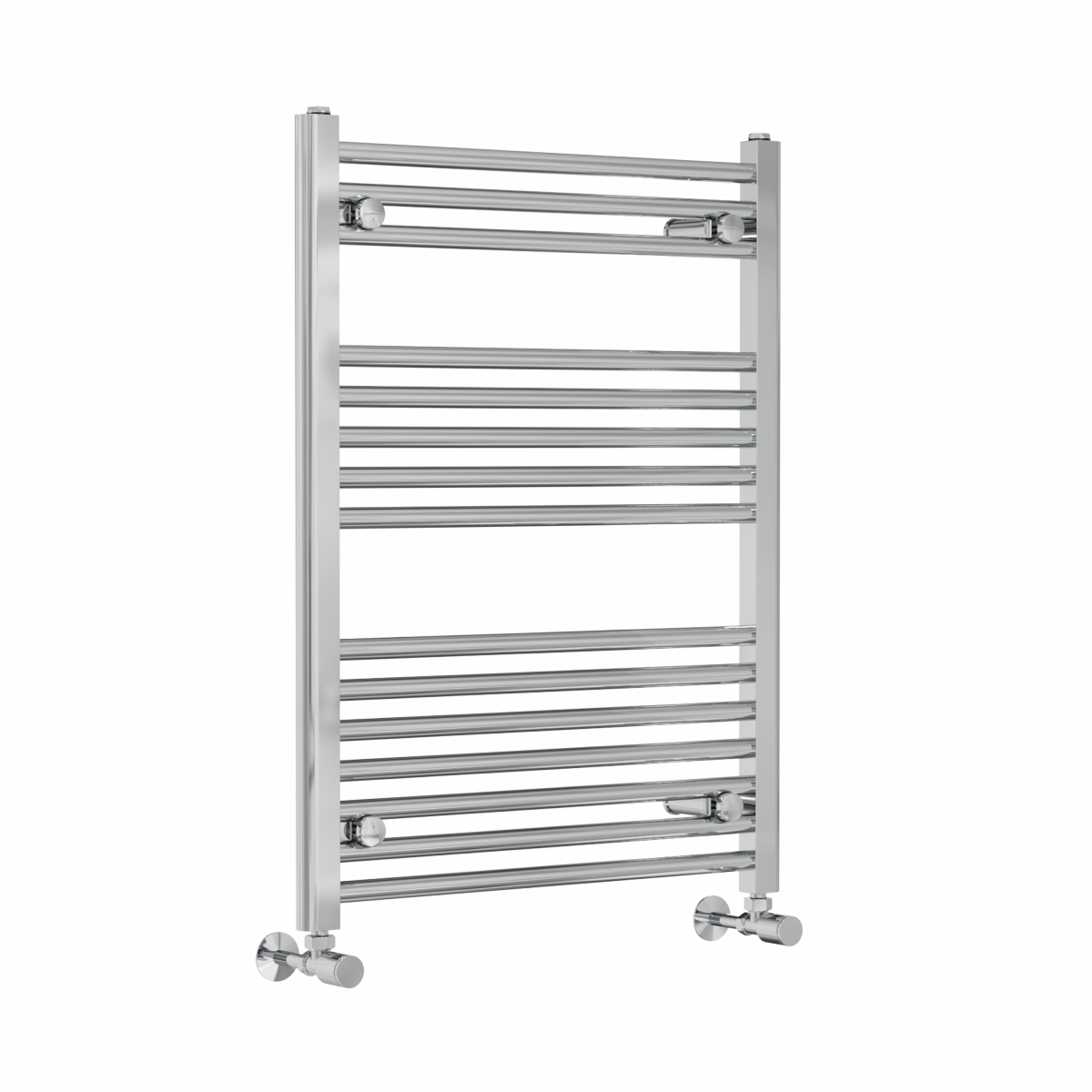 Bergen 800 x 600mm Straight Chrome Heated Towel Rail