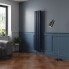 Norden 1800 x 355mm Sapphire Blue Double Vertical Oval Column Designer Radiator