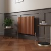 Norden 600 x 768mm Metallic Bronze Single Oval Column Horizontal Designer Radiator