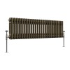 Bern 300 x 1190mm Black Gold Double Horizontal Column Radiator