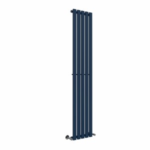 Lulea 1800 x 340mm Sapphire Blue Single Vertical Flat Panel Designer Radiator