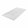 Terra - 1300x700mm Slate Effect Rectangle Shower Tray White