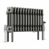 Bern 300 x 605mm Traditional Raw Metal Triple Horizontal Column Radiator