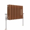 Bern 300 x 425mm Metallic Bronze Triple Horizontal Column Radiator