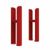 Bern Traditional Double Column Radiator Feet - Signal Red