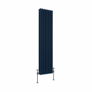 Bern 1500 x 380mm Sapphire Blue Triple Column Vertical Traditional Radiator