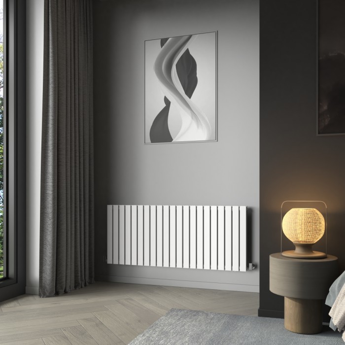 Karlstad 600 x 1430mm White Double Horizontal Flat Panel Designer