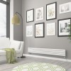Norden 237 x 1800mm White Double Horizontal Oval Tube Designer Radiator