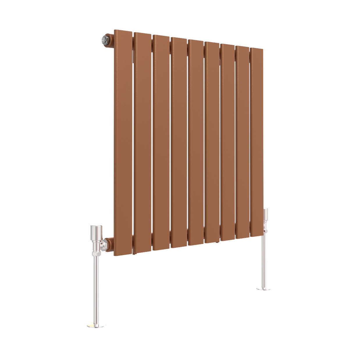 Karlstad 600 x 614mm Metallic Bronze Single Flat Panel Horizontal Designer Radiator