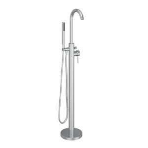 Nairn Modern Freestanding Bath Shower Mixer Tap with Hand Shower - Chrome