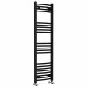 Fjord 1400 x 400mm Curved Black Heated Towel Rail