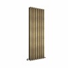 Lulea 1600 x 550mm Black Gold Double Vertical Flat Panel Designer Radiator