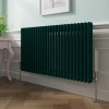 Bern 600 x 1190mm Blue Green Double Horizontal Column Radiator