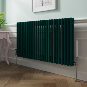 Bern 600 x 1190mm Blue Green Double Horizontal Column Radiator