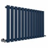 Lulea 600 x 900mm Sapphire Blue Single Horizontal Flat Panel Designer Radiator