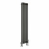 Bern 1800 x 380mm Raw Metal Triple Column Vertical Traditional Radiator