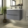Avon Gloss Grey Wall Hung Basin Drawer Vanity Unit - 800mm