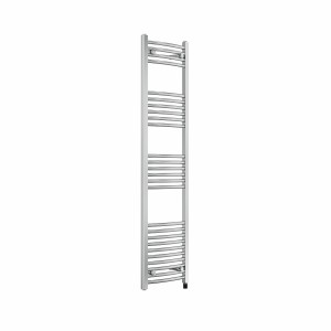 Fjord 1600 x 400mm Curved Chrome Prefilled Electric Heated Towel Rail