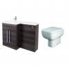 Calm Grey Left Hand Combination Vanity Unit with RAK-Series 600 Toilet & Soft Close Seat & Concealed Cistern - 1100mm