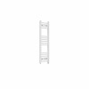 Fjord 1000 x 300mm Curved White Prefilled Electric Heated Towel Rail