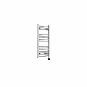 Fjord 800 x 400mm Curved Chrome Thermostatic Touch Control Electric Heated Towel Rail