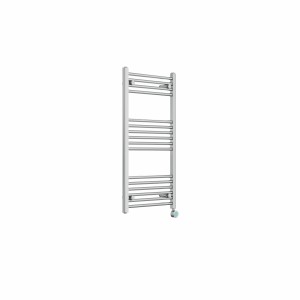Bergen 1000 x 500mm Straight Chrome Thermostatic Touch Control Electric Heated Towel Rail