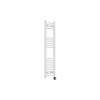 Bergen 1200 x 300mm Straight White Thermostatic Touch Control Electric Heated Towel Rail
