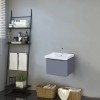 RAK-Resort 500mm Wall Hung Single Draw Vanity Unit - Matt Grey