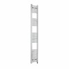 Fjord 1800 x 300mm Curved Chrome Prefilled Electric Heated Towel Rail