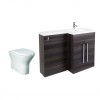 Calm Grey Right Hand Combination Vanity Unit with Rak-Resort Toilet & Soft Close Seat & Concealed Cistern - 1100mm
