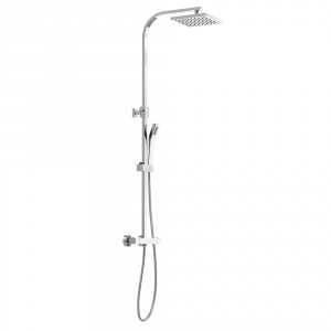 Aquariss Yosemite - Exposed Thermostatic Shower Set With Square Head - Chrome