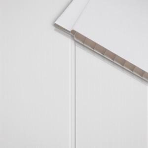 Murar - 250x2600x8mm PVC Ceiling & Wall Panel - Gloss White with White Stripes