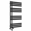 Koli 1200 x 600mm Dual Fuel Black Thermostatic Touch Control Electric Heated Towel Rail