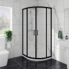 Ennerdale - 900 x 800mm Offset Quadrant Shower Enclosure - Black (Reversible Left/Right)