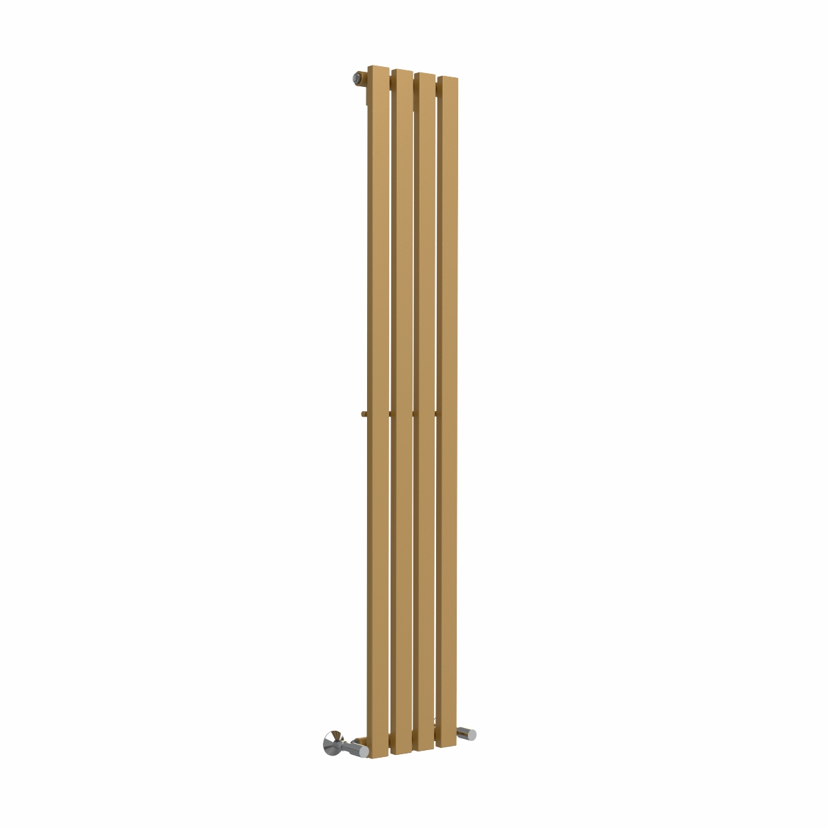 Lulea 1600 x 270mm Metallic Gold Single Flat Panel Vertical Designer Radiator