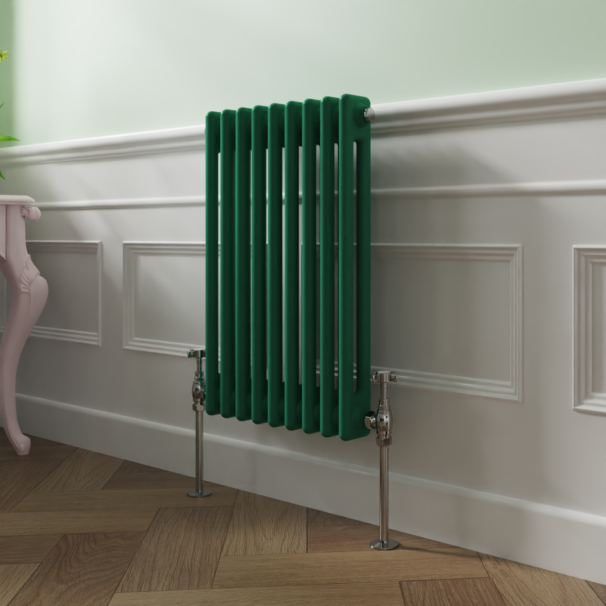 Bern 600 x 425mm Moss Green Double Horizontal Column Radiator